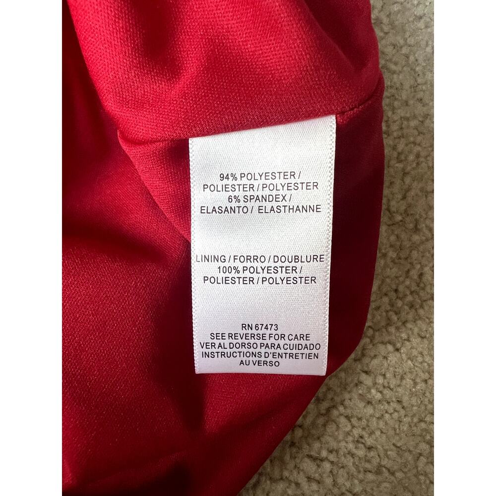 NWT Maison Tara red velvet bow fit & flare dress size 6 - Picture 8 of 10